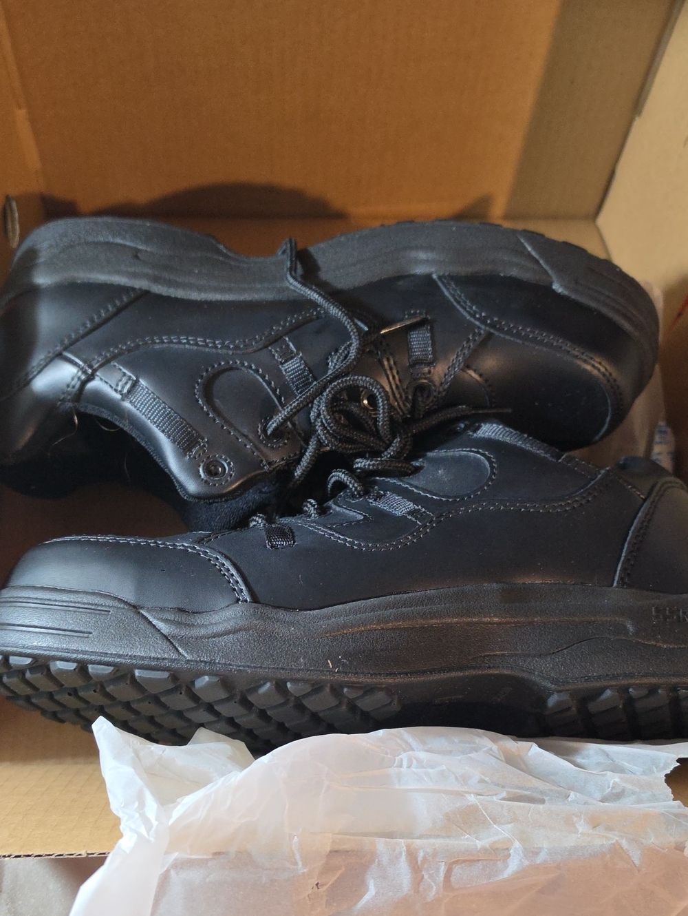 Men's Black Work Boots - Sturdy Lace-Up Support